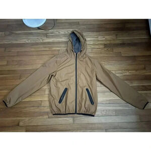 Cedar Wood State Olive Hooded Lightweight Wind Jacket Men's Zip Up Pockets SZ M